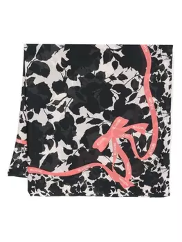 Blugirl платье миди с цветочным принтом, черный