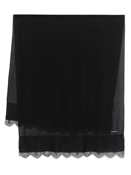 Blugirl шарф с кружевом, черный