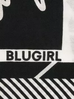 Blugirl шарф с монограммой, черный