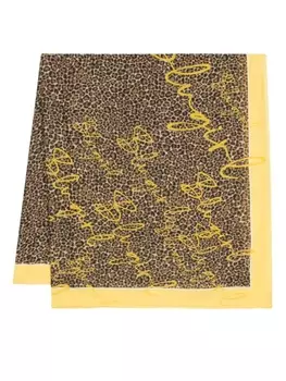 Blugirl шарф с принтом, нейтральный цвет