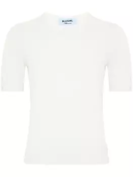 Blugirl тонкий трикотажный топ, белый