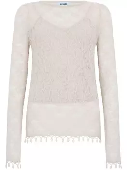 Blugirl вязаный крючком топ, серый