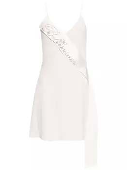 Blumarine атласное платье, белый