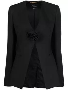Blumarine блейзер с аппликацией, черный