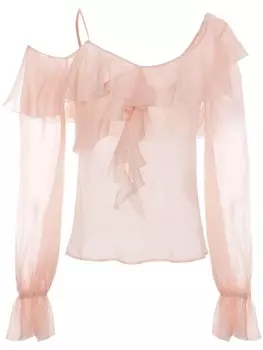 Blumarine блузка асимметричного кроя, розовый