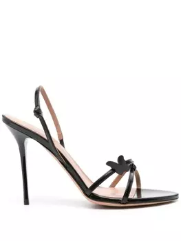Blumarine босоножки с аппликацией, черный