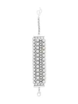 Blumarine браслет с бусинами, серебряный