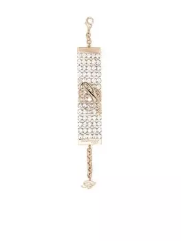 Blumarine браслет с кристаллами, золотой
