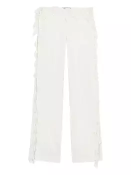 Blumarine брюки с кружевом, белый