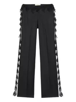 Blumarine брюки с кружевом, черный