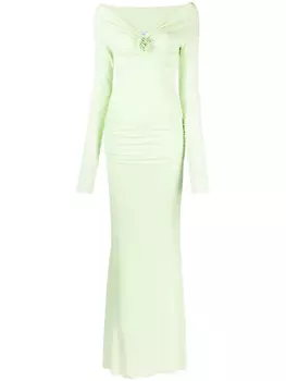 Blumarine длинное платье, зеленый