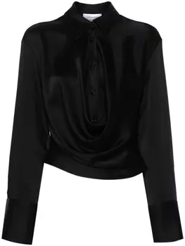 Blumarine драпированная рубашка, черный