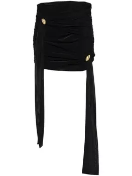 Blumarine драпированная юбка мини, черный