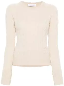 Blumarine джемпер фактурной вязки, нейтральный цвет