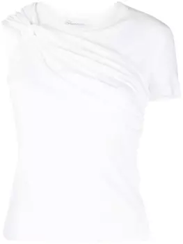 Blumarine футболка с драпировкой, белый
