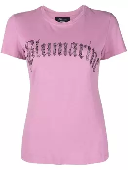 Blumarine футболка с логотипом, розовый