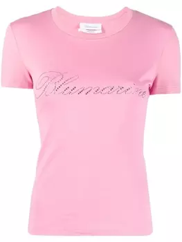 Blumarine футболка с логотипом, розовый