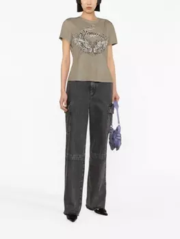 Blumarine футболка с логотипом, зеленый