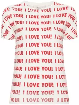 Blumarine футболка с принтом, белый