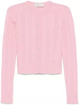 Blumarine кардиган фактурной вязки, розовый