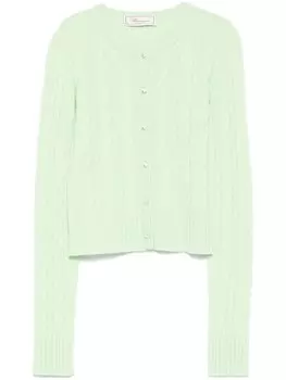 Blumarine кардиган фактурной вязки, зеленый