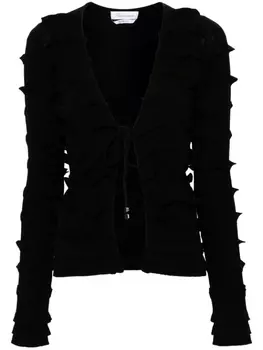Blumarine кардиган с оборками, черный