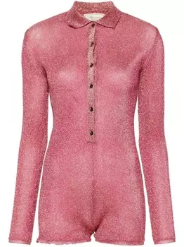 Blumarine комбинезон с люрексом, розовый