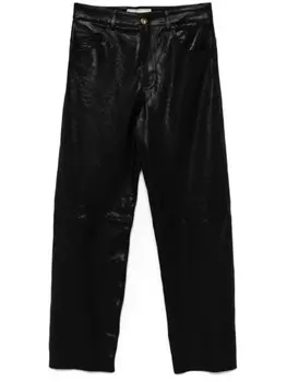 Blumarine кожаные брюки, черный