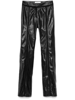 Blumarine кожаные брюки, черный