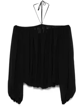 Blumarine креповая блузка, черный