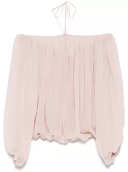Blumarine креповая блузка, розовый