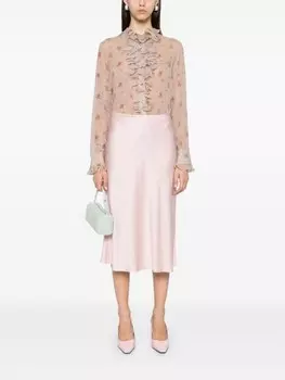 Blumarine креповая юбка миди