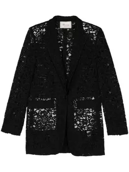 Blumarine кружевной блейзер, черный