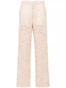 Blumarine кружевные брюки, нейтральный цвет