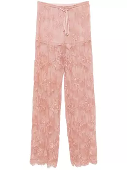 Blumarine кружевные брюки, розовый