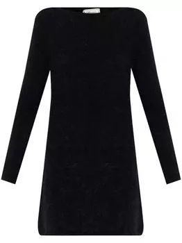 Blumarine мини-платье с вырезом на шее, черный