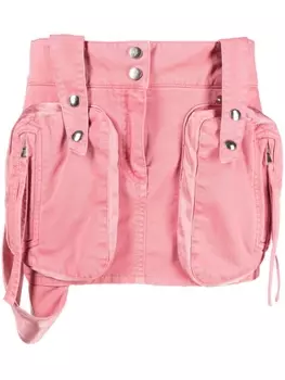 Blumarine мини-юбка с накладными карманами, розовый