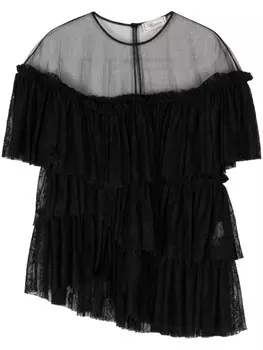 Blumarine многослойная блузка, черный