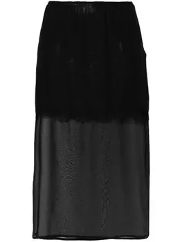 Blumarine многослойная юбка миди, черный
