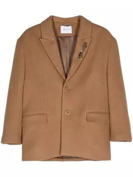 Blumarine пальто с брошью Bijoux, коричневый