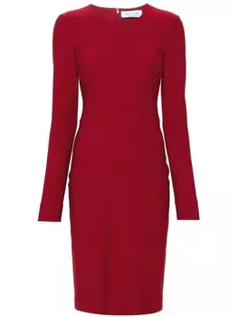 Blumarine платье миди из джерси с узором бюстгальтер, красный