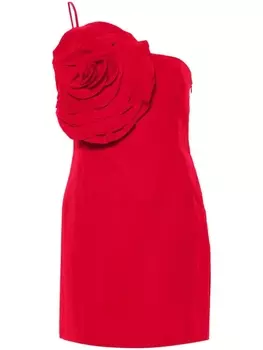 Blumarine платье мини с цветочной аппликацией, красный