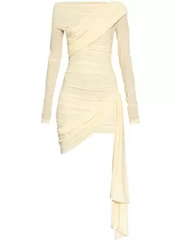 Blumarine платье мини с драпировкой, нейтральный