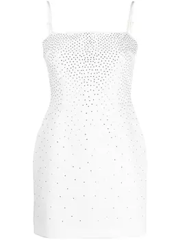 Blumarine платье мини с кристаллами, белый
