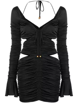 Blumarine платье мини со сборками, черный