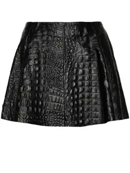 Blumarine плиссированная мини-юбка, черный