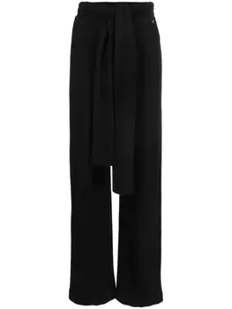 Blumarine прямые брюки с завязками, черный