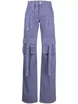 Blumarine прямые джинсы карго, фиолетовый