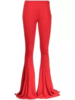 Blumarine расклешенные брюки из джерси, красный