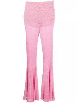Blumarine расклешенные брюки, розовый
